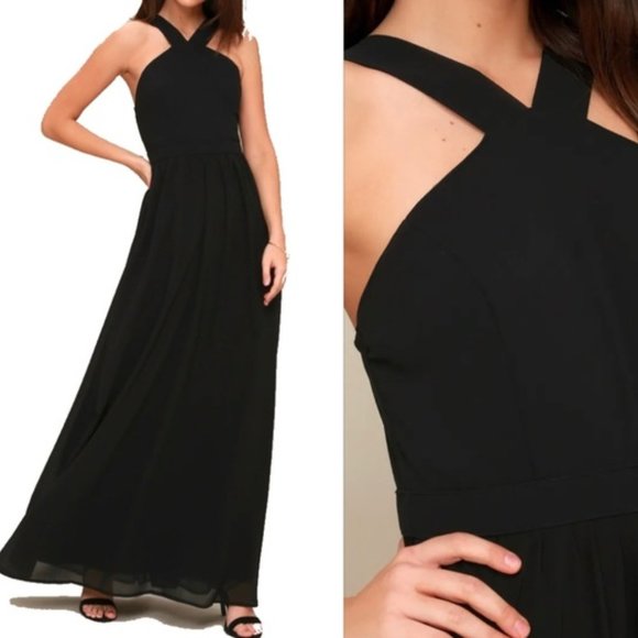 Lulus Dresses & Skirts - Lulu's Air of Romance Black Maxi Dress